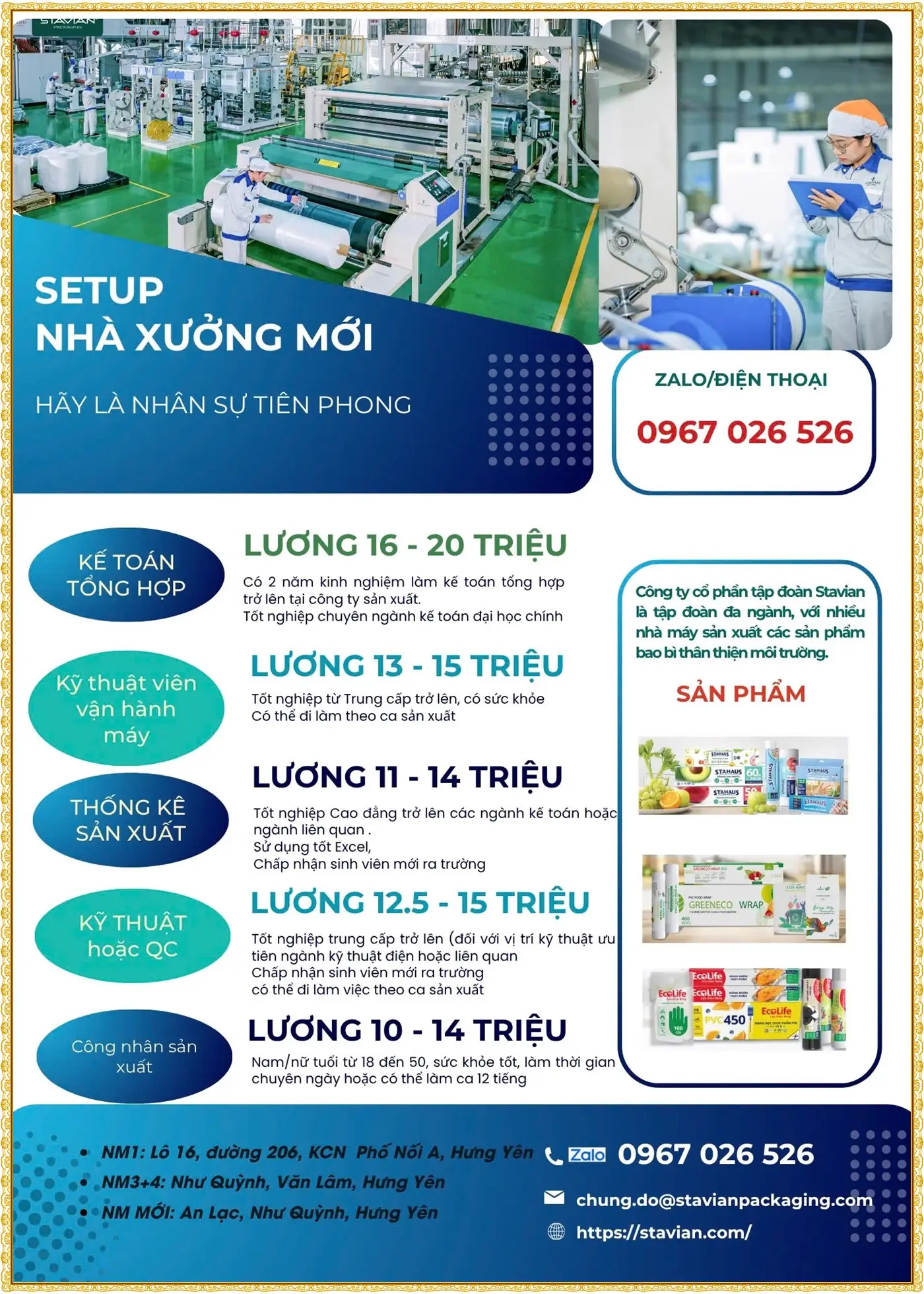 Hưng Yên tuyển Kế toán tổng hợp