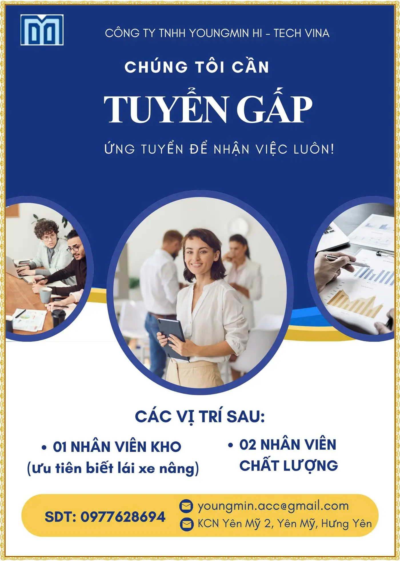 Tuyển nhân viên kho, nhân viên chất lượng