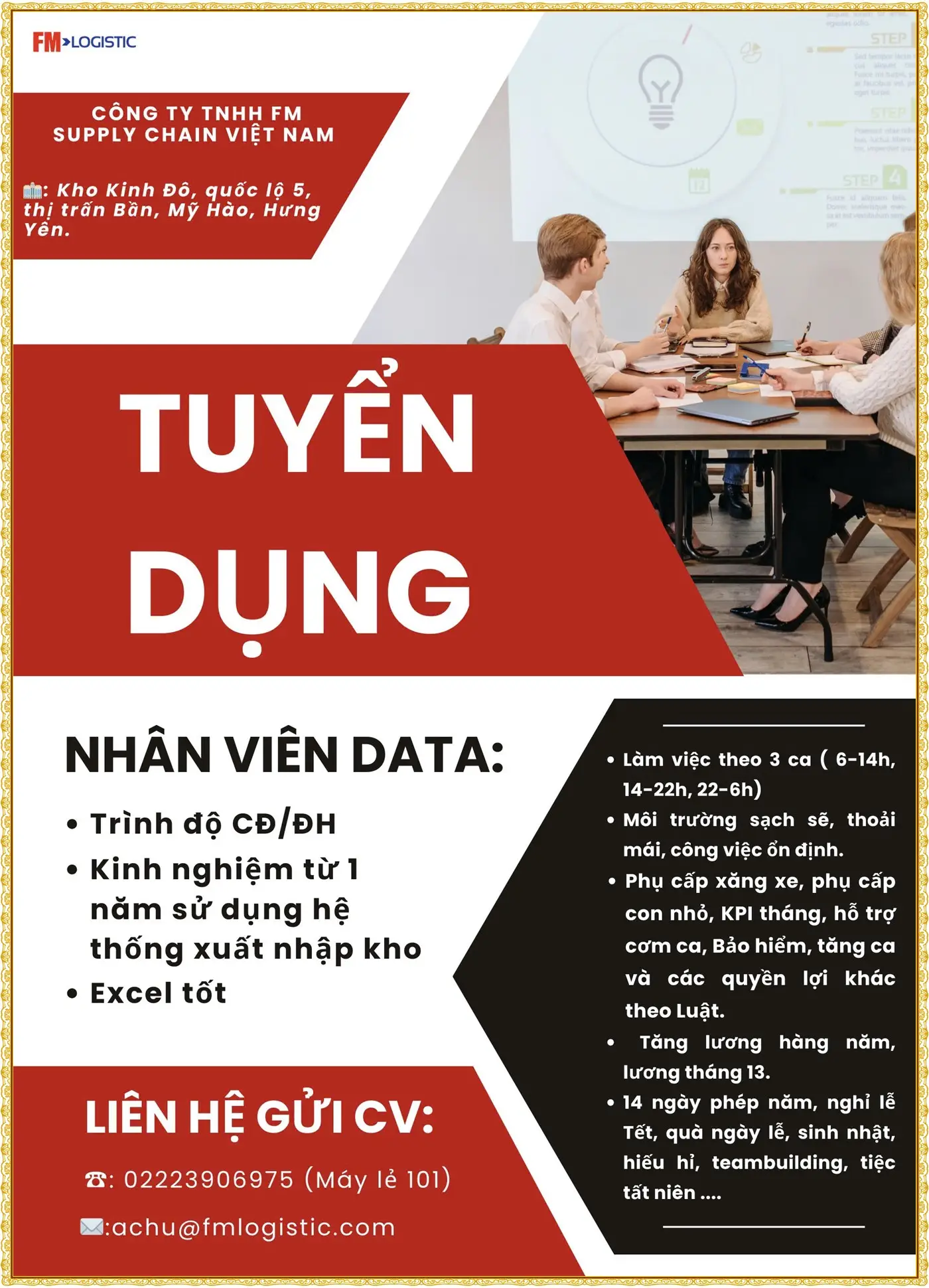 Tuyển nhân viên Data tại Hưng Yên
