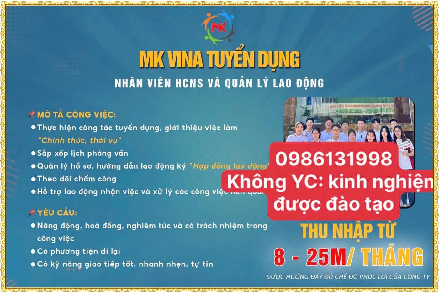 Hưng yên tuyển nhân viên hành chính nhân sự